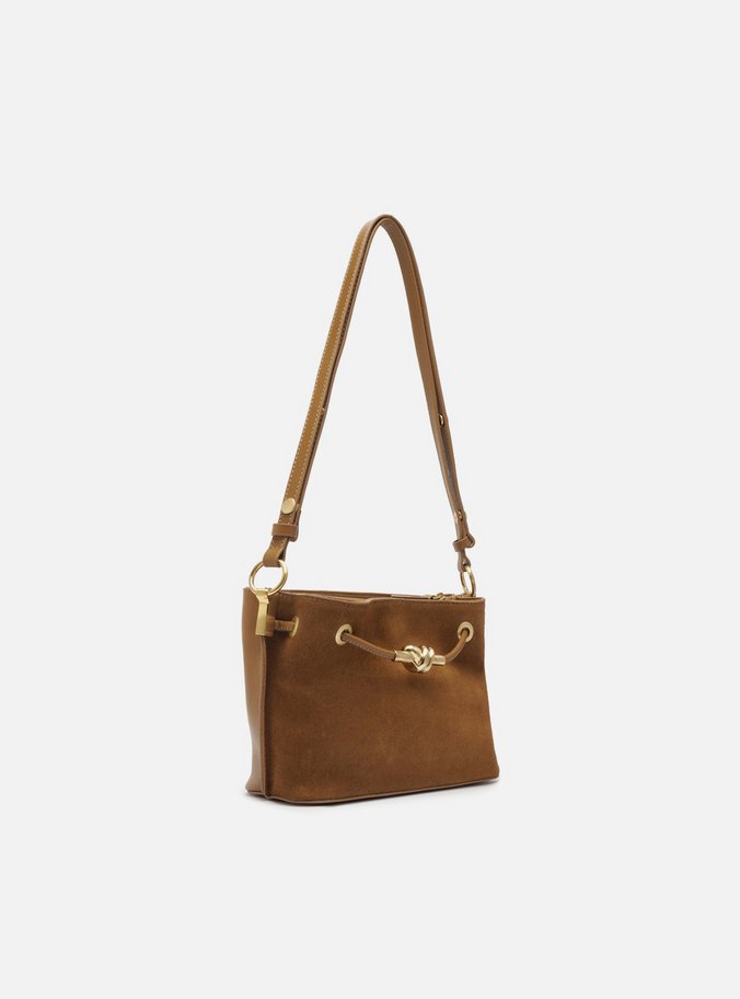 Bolsa Tiracolo Caramelo Couro Helena Pequena