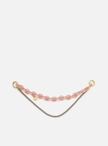 Corrente Dupla Bag Charm Rosa