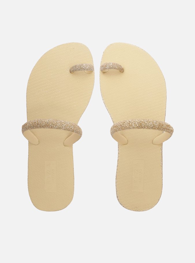 Sandália Rasteira Branca Brizza