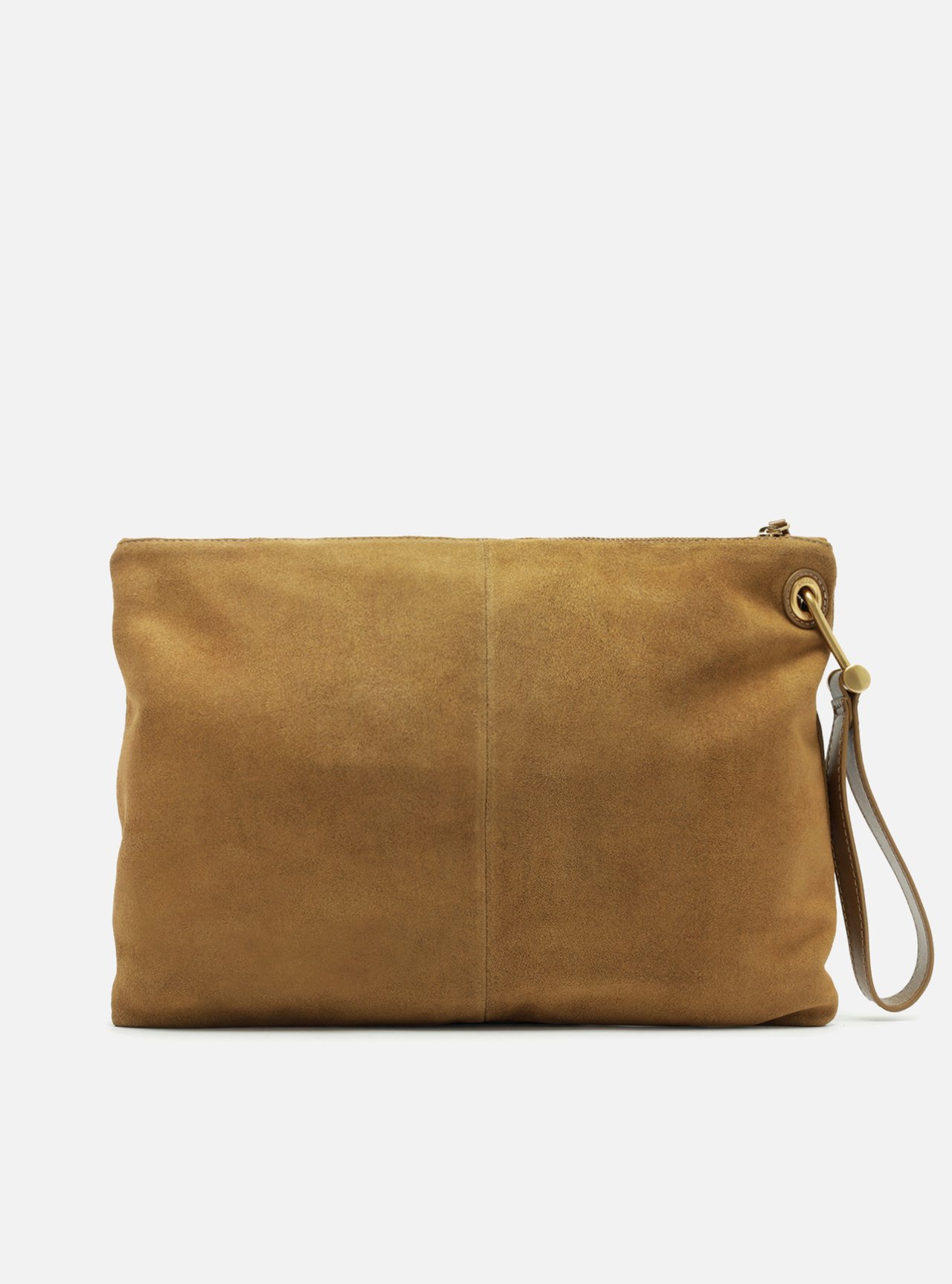 Bolsa Tiracolo Marrom Suede Grande Franjas — foto 3