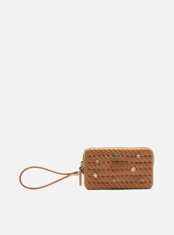 Clutch Marrom Pequena Brizza