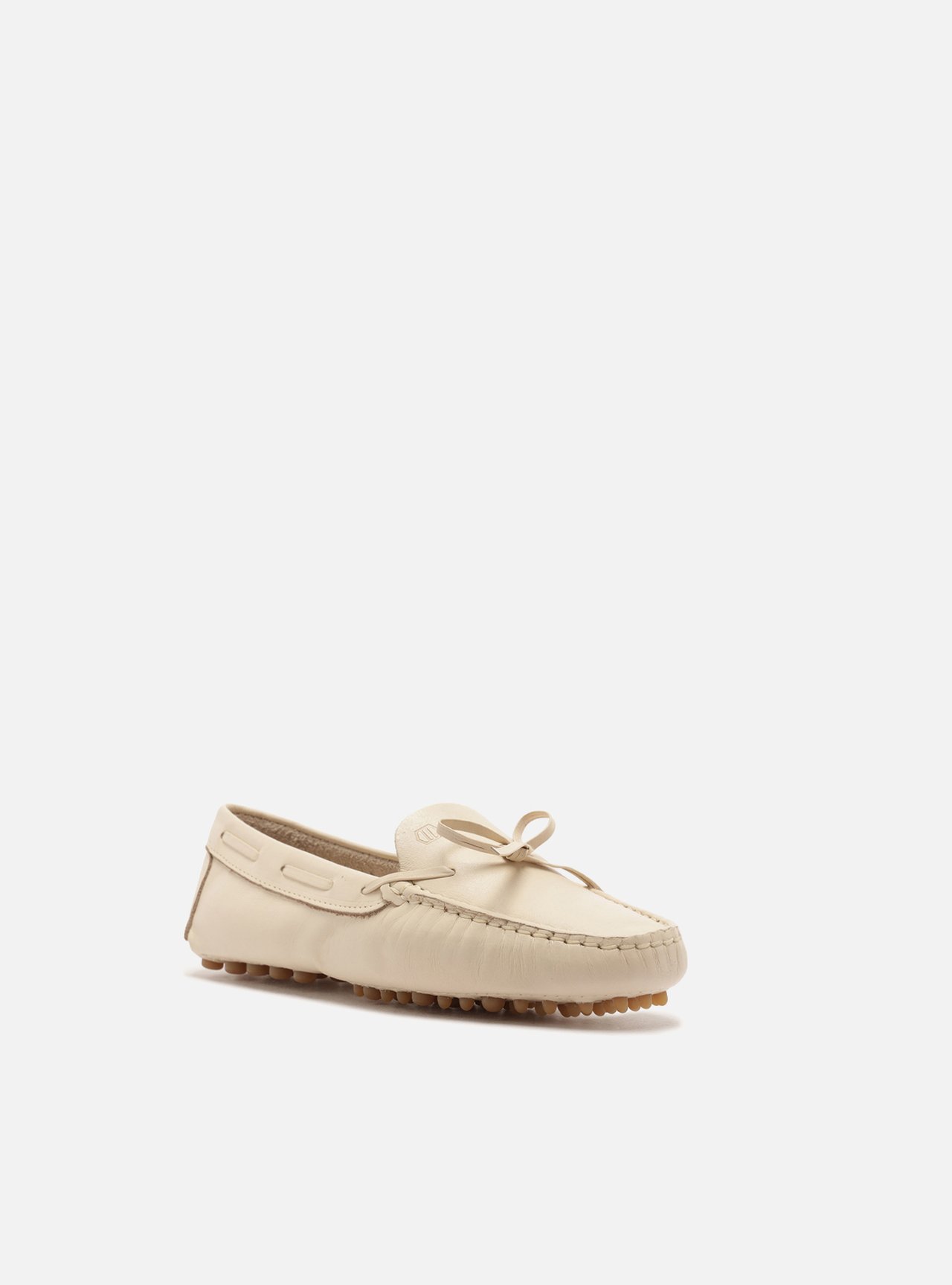 Mocassim Off-White Couro Sola Emborrachada Retrô — foto 2