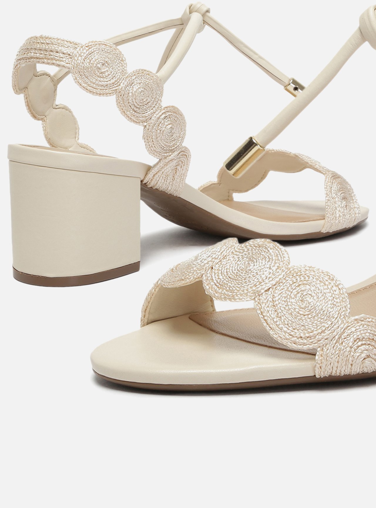 Sandália Off-White Bloco Tiras Bordadas — foto 3