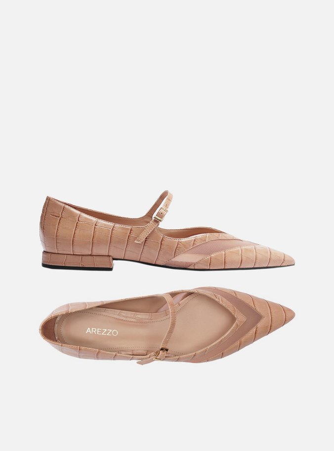 Sapatilha Rosa Croco Tela