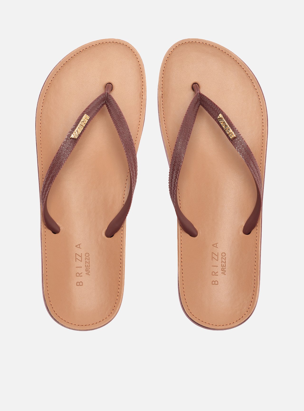 Chinelo de Dedo Vermelho Flatform Metais Brizza — foto 3