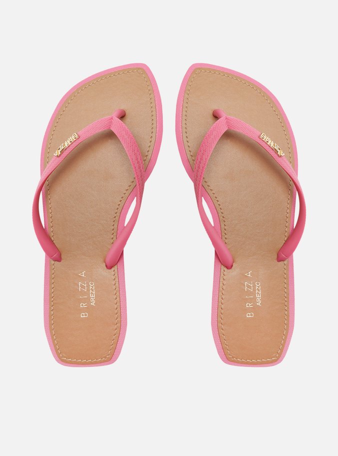 Chinelo de Dedo Rosa Leaf Recouro Brizza