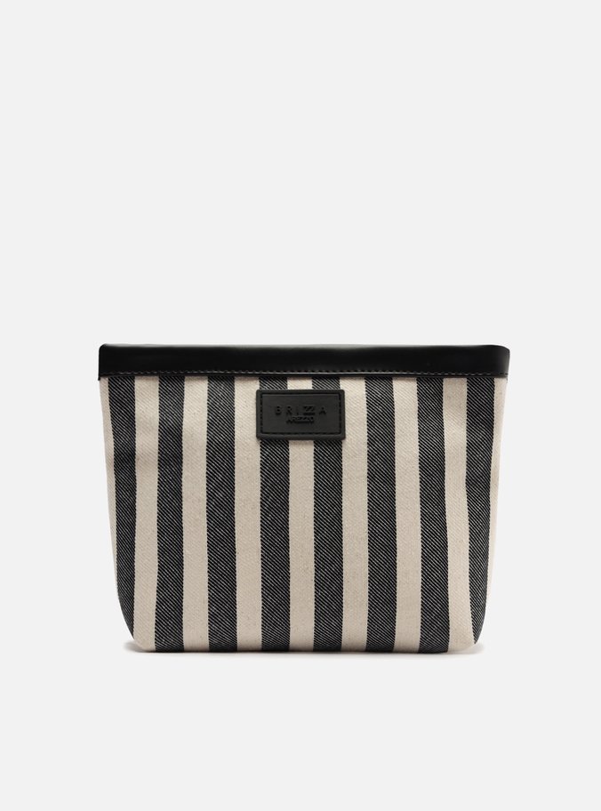 Necessaire Preta Listras Nappa San