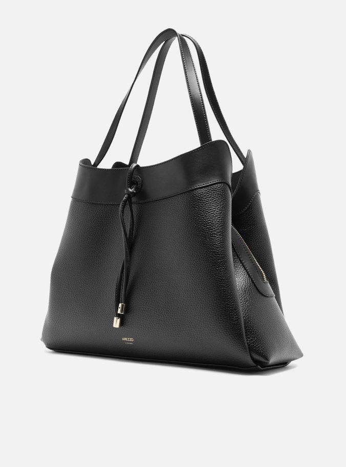 Bolsa Hobo Preta Grande Bag Charm