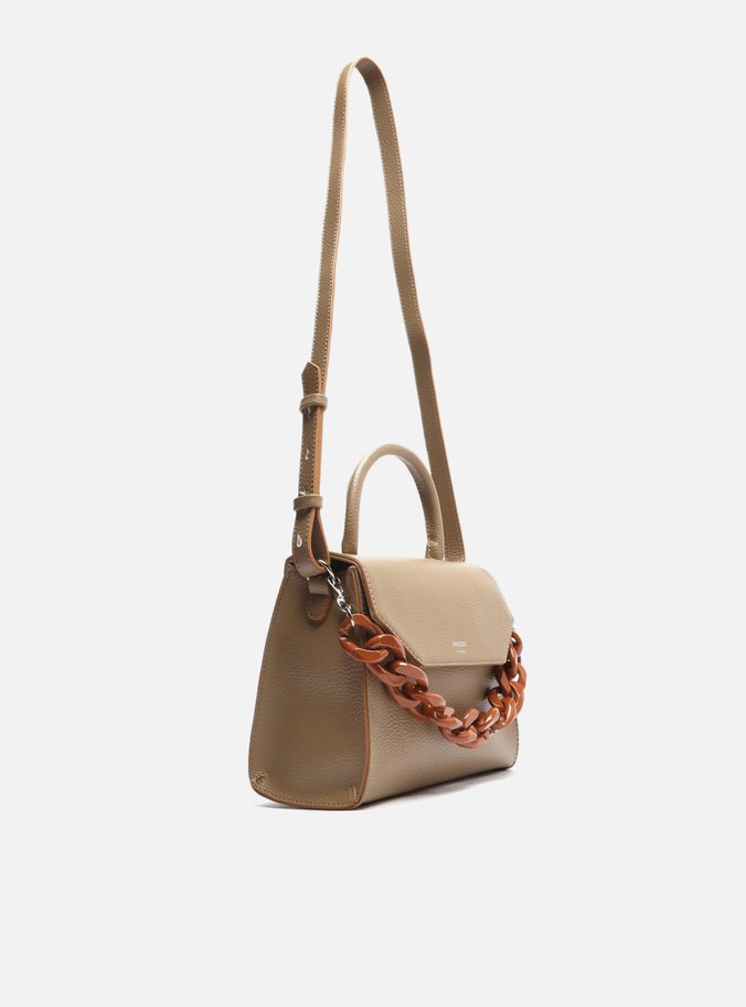 Bolsa Satchel Marrom Iara Média Modern Taupe