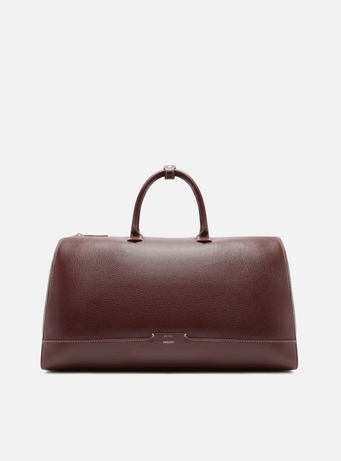 Bolsa de Viagem Vinho Couro  Grande