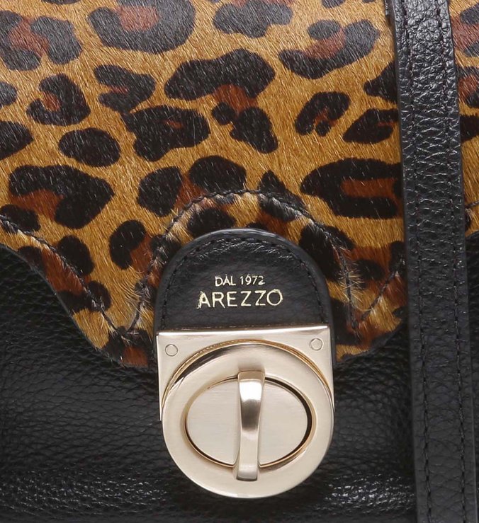 Bolsa Tiracolo Couro Bettina Pequena Animal Print