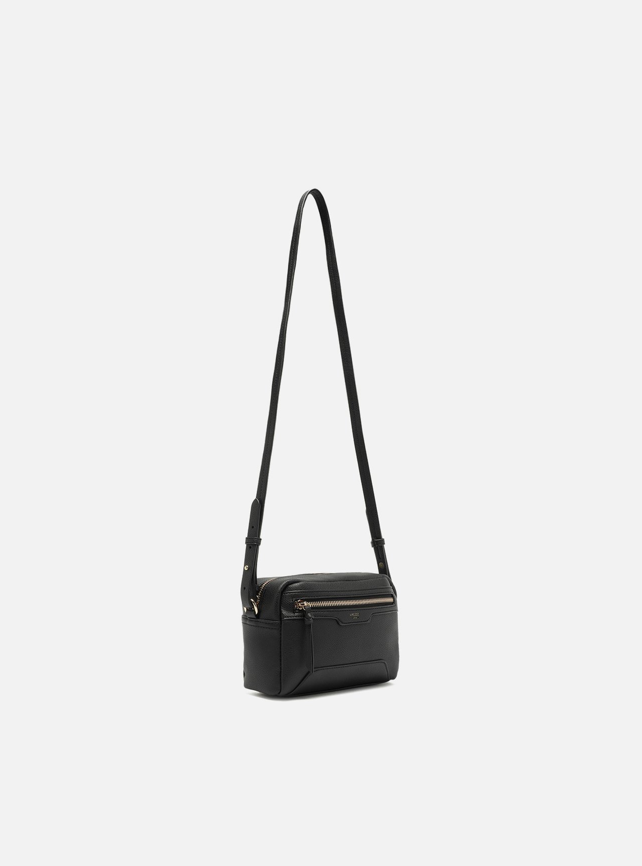 Bolsa Tiracolo Preta Pequena Metais — foto 5