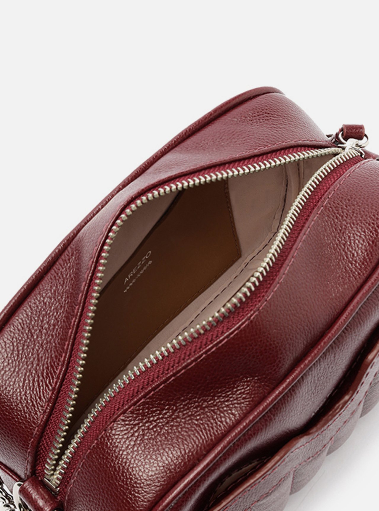 Bolsa Tiracolo Vinho Couro Francine Pequena — foto 4