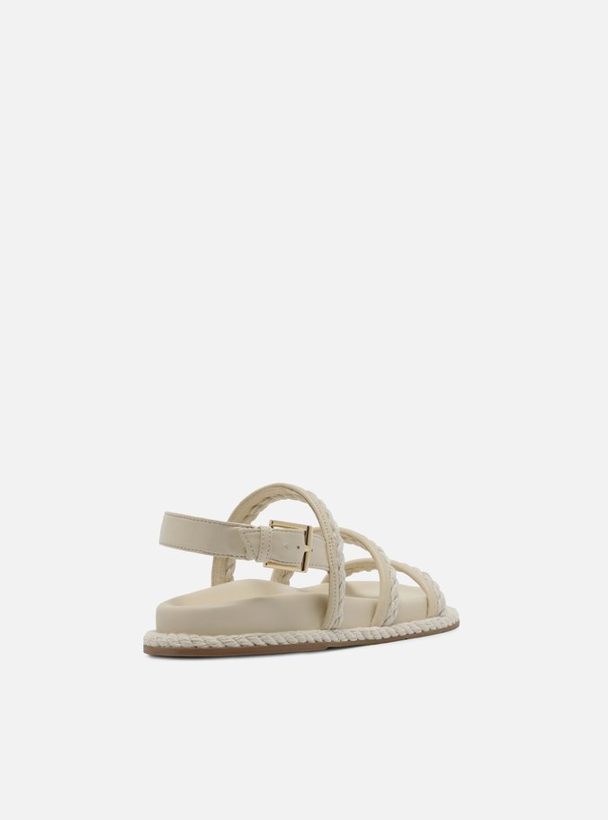 Sandália Papete Off-White Tiras Trançadas