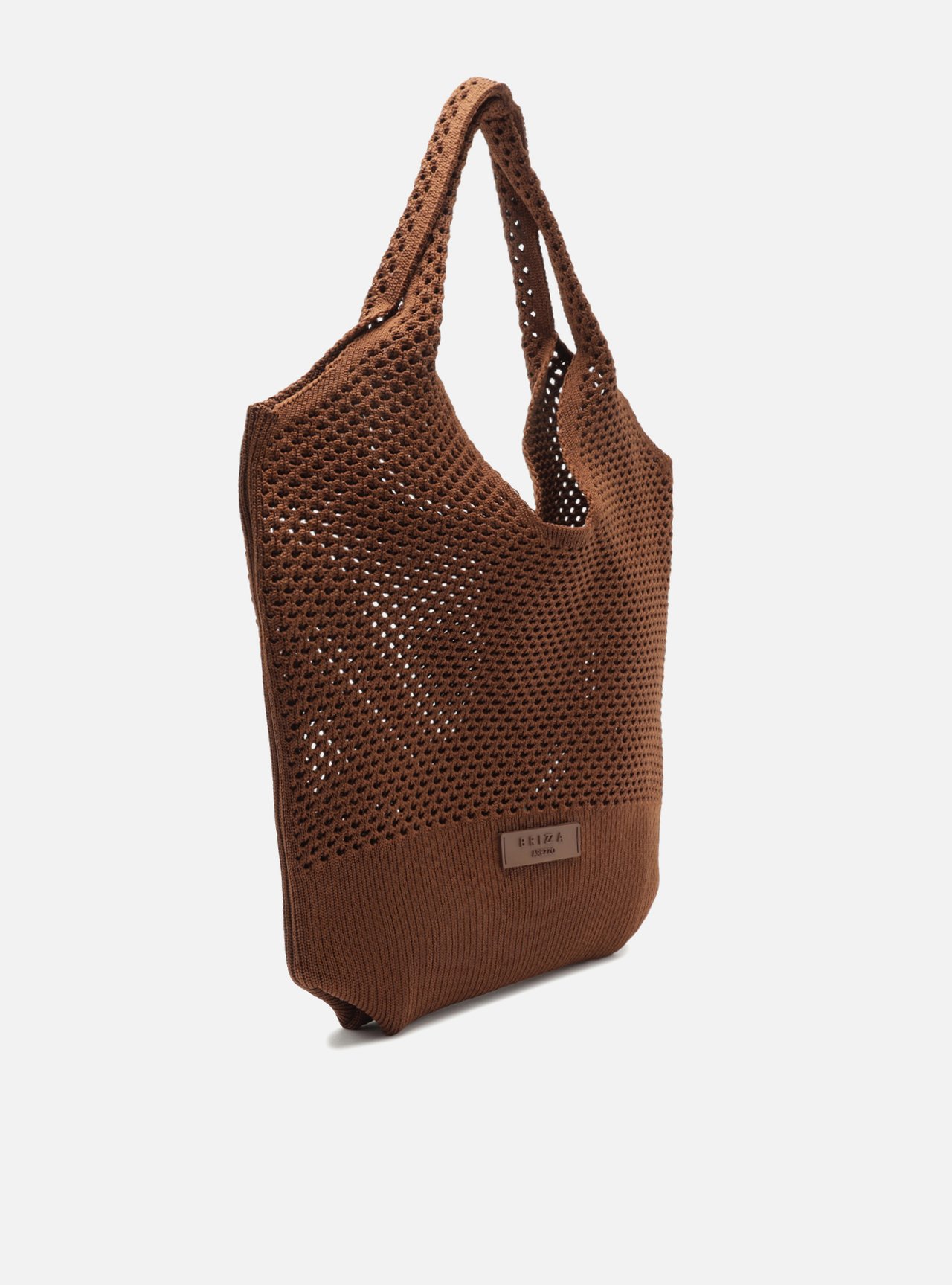 Bolsa Shopping Marrom Knit Média Brizza — foto 5