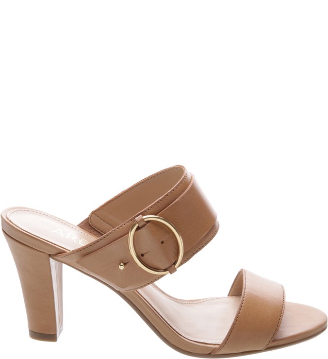 Mule Couro Fivela Savannah Marrom