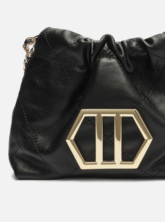 Bolsa Tiracolo Preta Couro Esther Pequena
