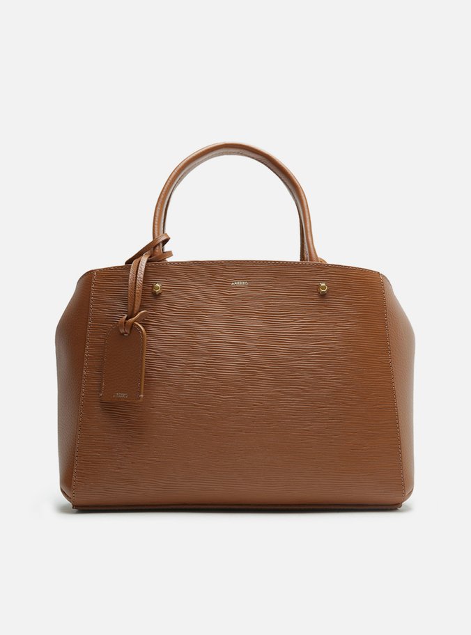 Bolsa Tote Marrom Couro Bella Média Cúrcuma
