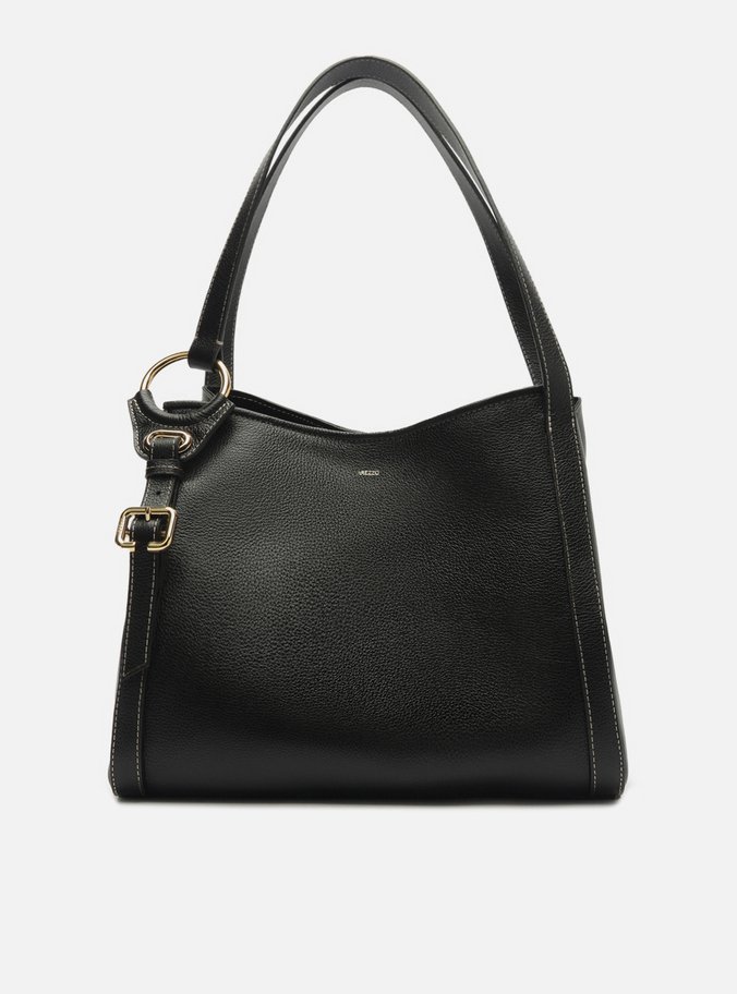 Bolsa Hobo Preta Couro Grande Fivelas Lenny Niemeyer
