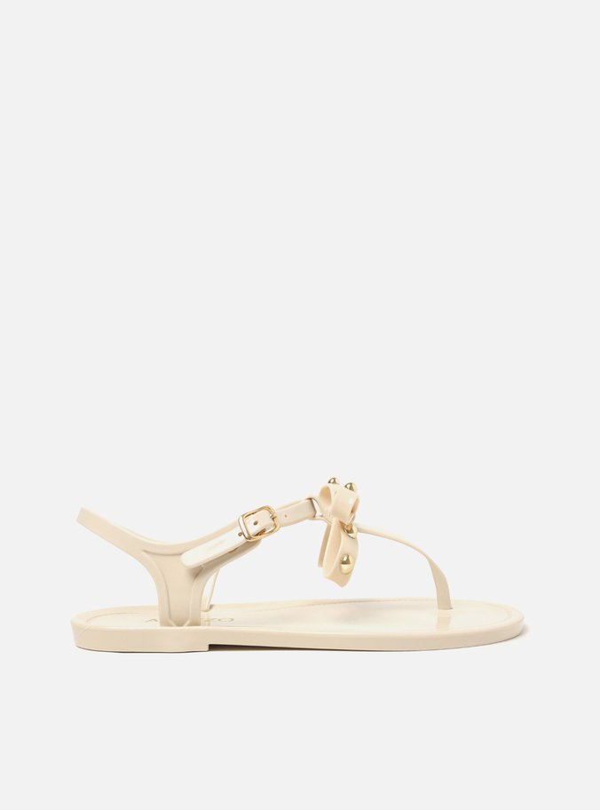 Rasteira Off-White Laço Brizza