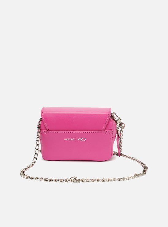 Mini Bag Tiracolo Rosa Couro Safira PatBo