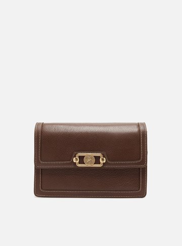 Bolsa Tiracolo Marrom Couro  Média