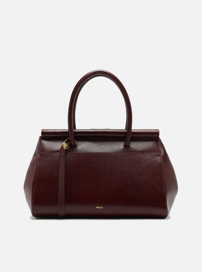 Bolsa Tote Vinho Couro Maxi Croco Grande