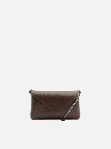 Arezzo — Bolsa Tiracolo Marrom Escura Giorno Pequena Envelope