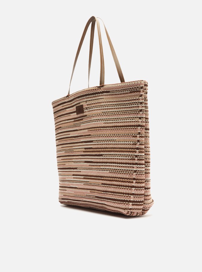 Bolsa Shopping Crochê Multicolorida Brizza
