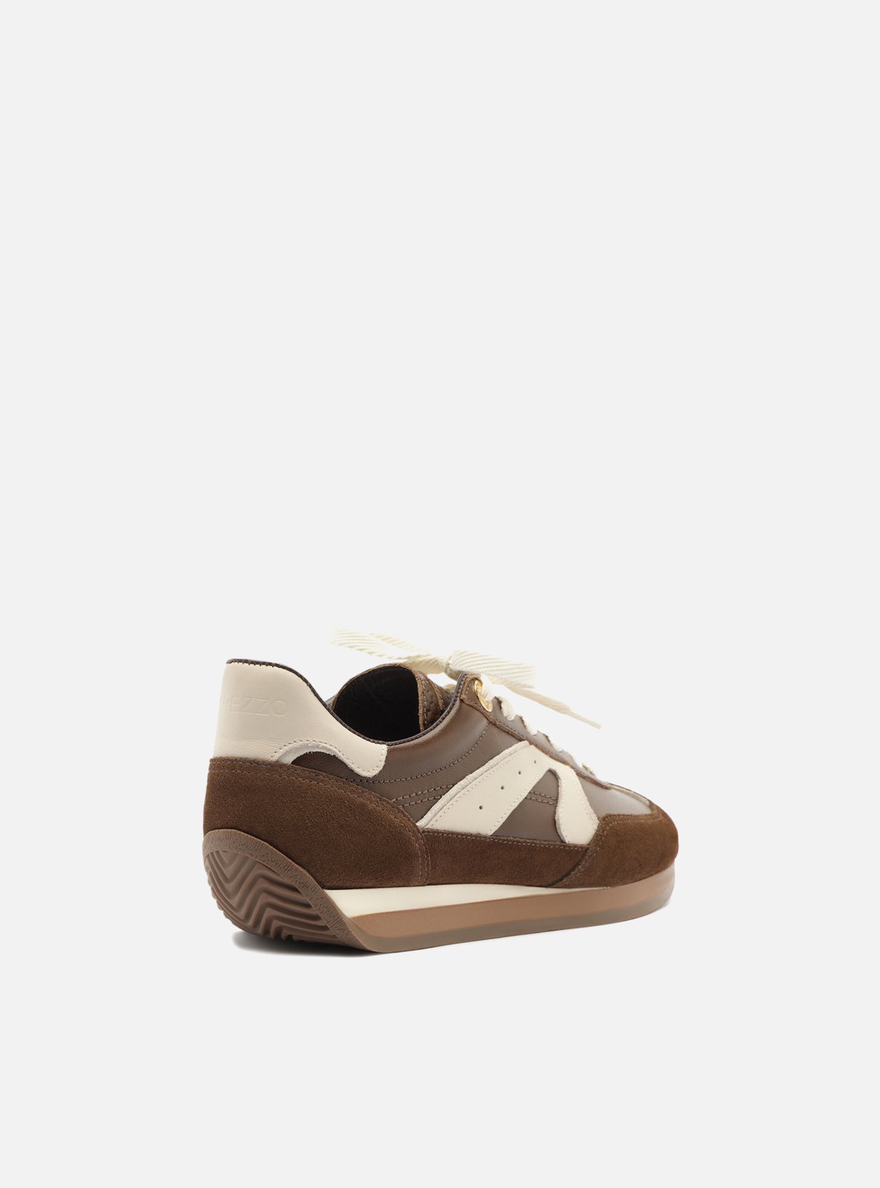 Tênis Marrom Couro Branco Vintage — foto 3