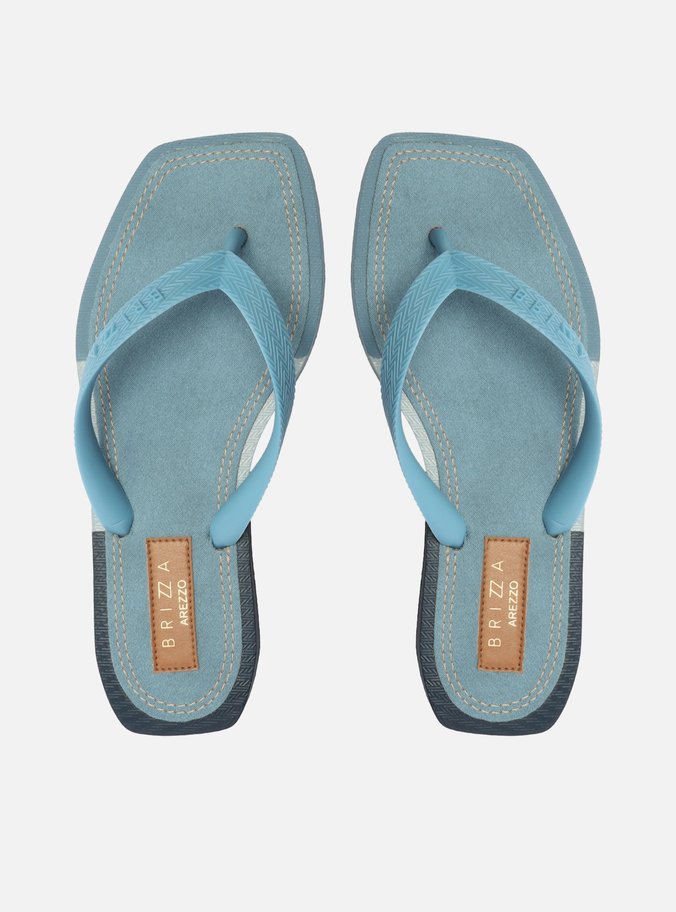 Chinelo de Dedo Azul Jeans Color Square Brizza