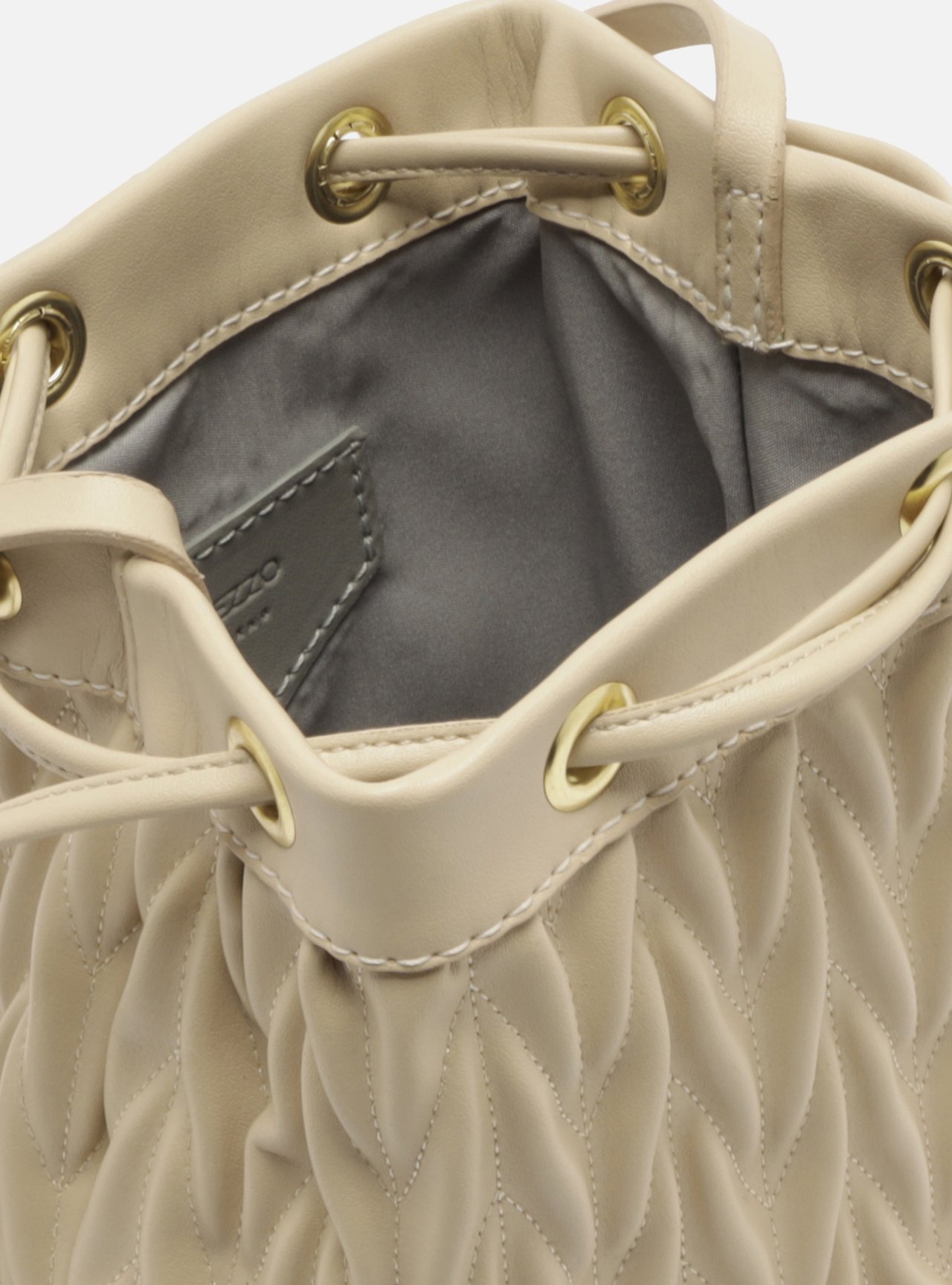 Bolsa Bucket Nude Pequena Tressê — foto 4