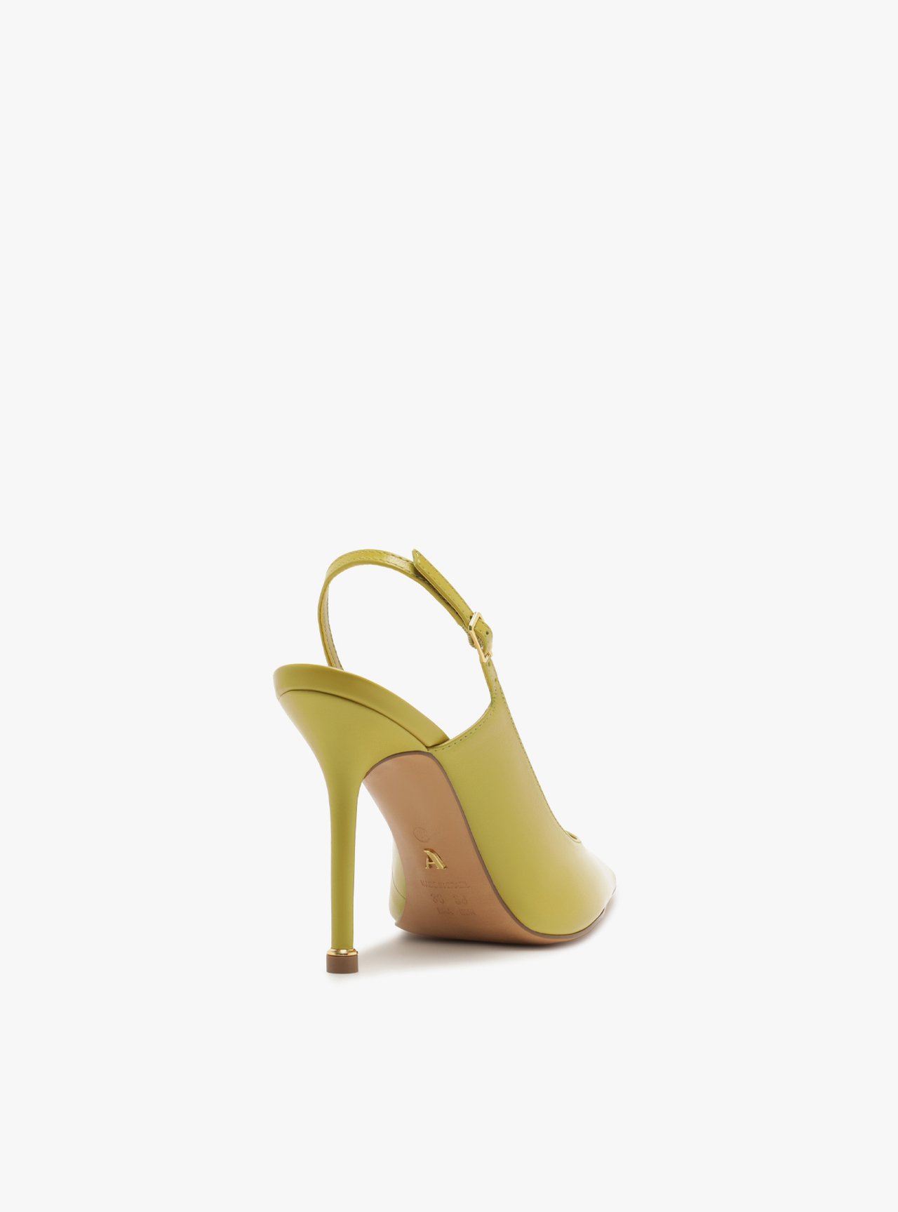Scarpin Verde Couro Salto Fino Slingback — foto 3
