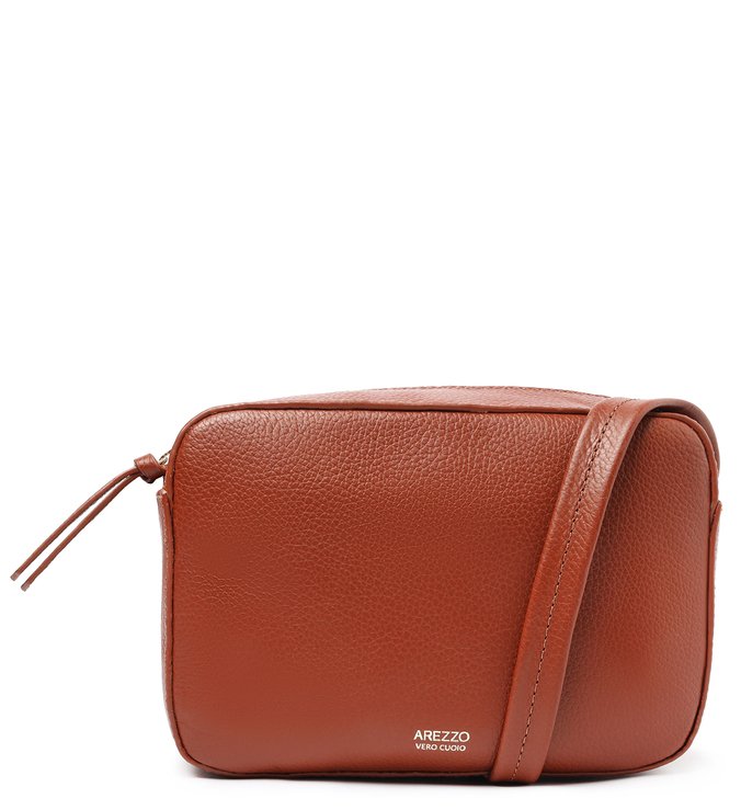 Bolsa Tiracolo Marrom Couro Fio Média