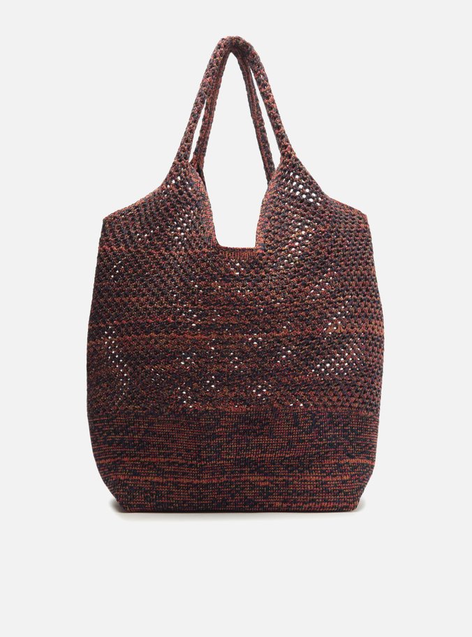 Bolsa Shopping Mescla Crochê Paulina Grande Preta