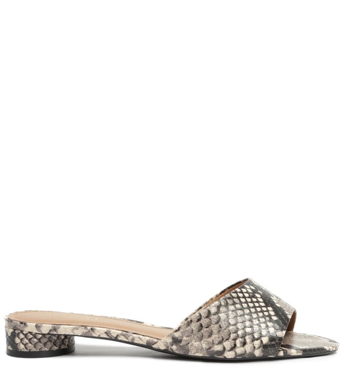 Mule Animal Print Snake Couro Aberta