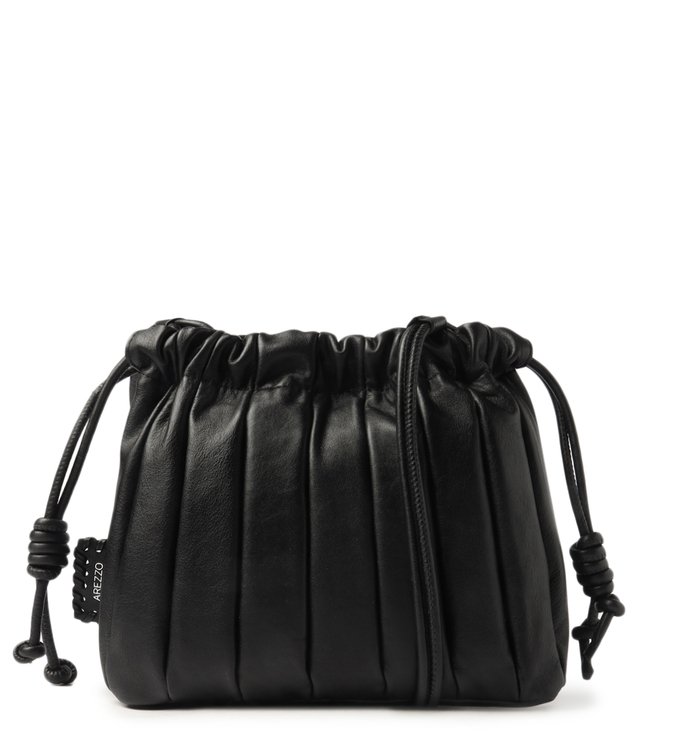 Bolsa Bucket Preta Couro Rita Média