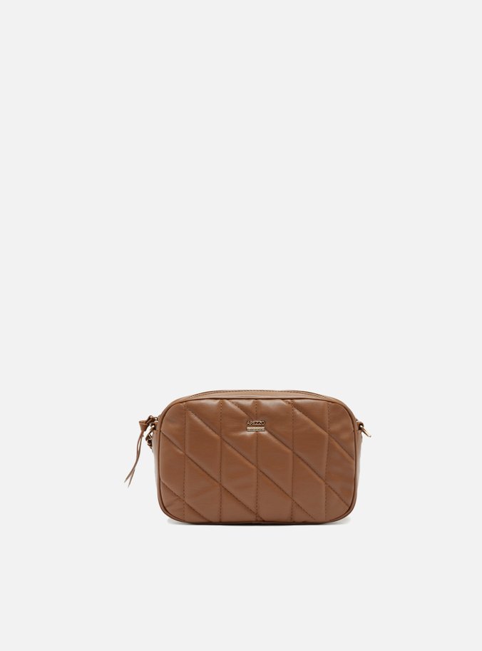Bolsa Tiracolo Marrom Pequena Costuras