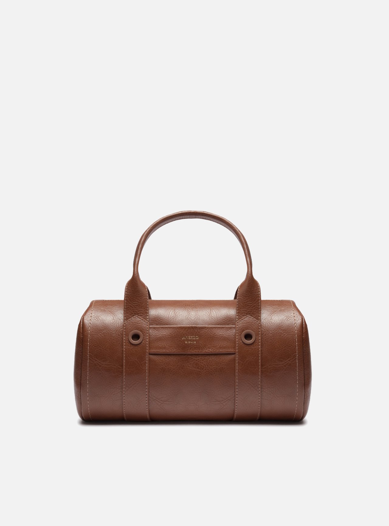 Bolsa Tiracolo Marrom Média Metais — foto 1