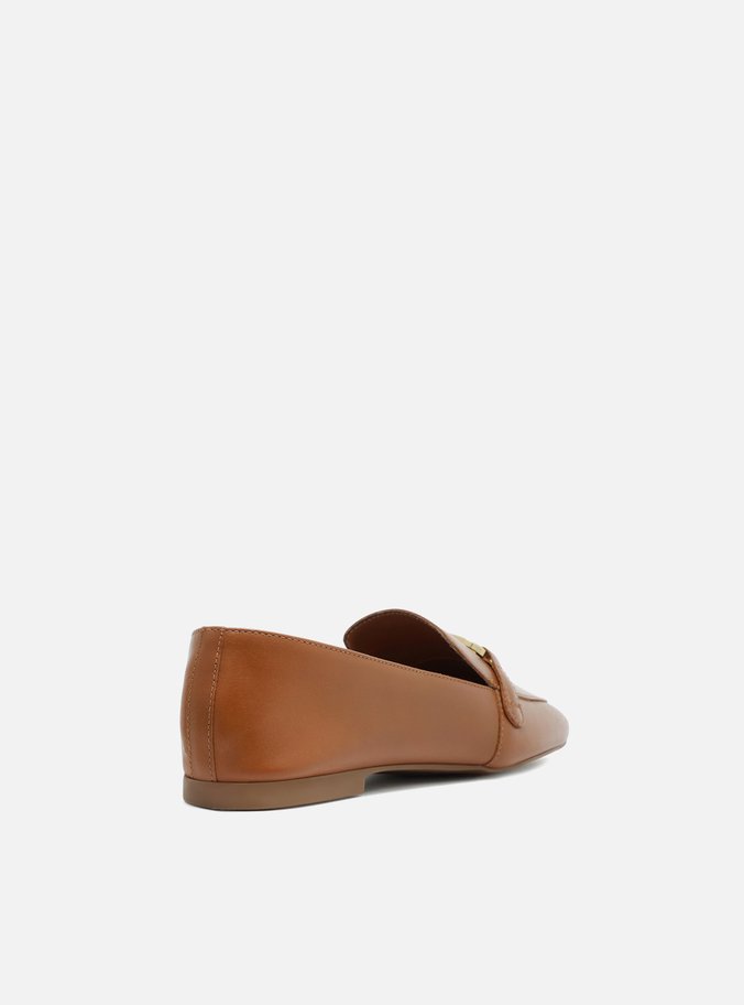 Mocassim Marrom Bico Quadrado Rasteiro