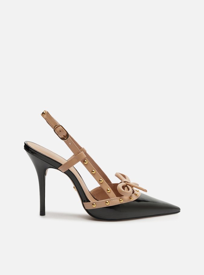 Scarpin Multineutro Verniz Slingback Salto Alto