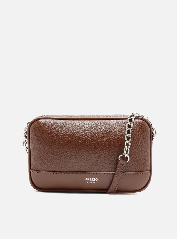 Bolsa Tiracolo Marrom Pequena Corrente Basic