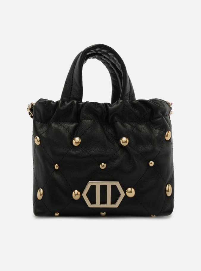 Bolsa Tiracolo Preta Couro Miley Pequena