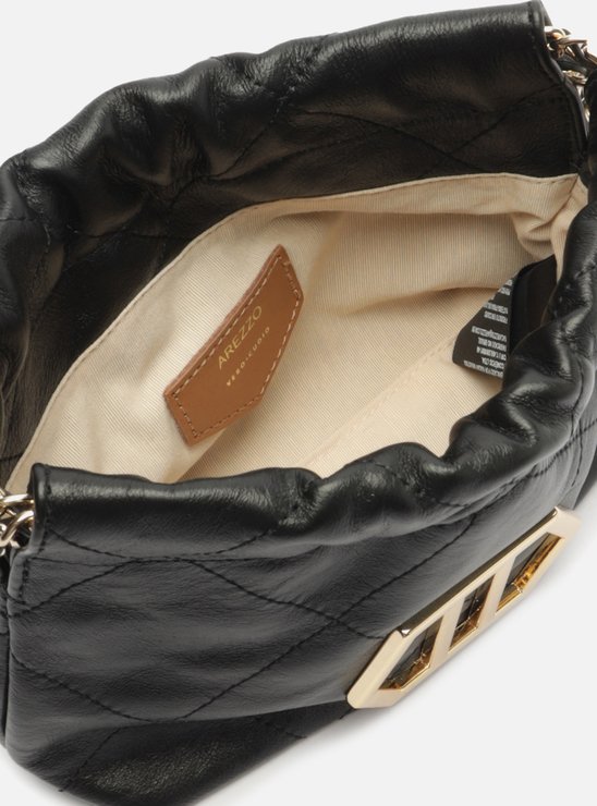 Bolsa Tiracolo Preta Couro Esther Pequena