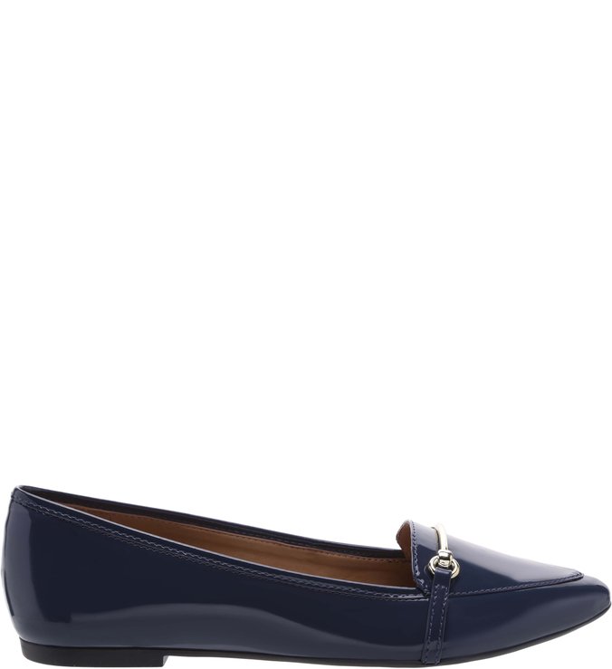 Sapatilha Verniz Bico Fino Blue Mist