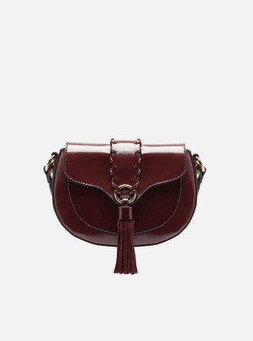 Bolsa Tiracolo Bordô Média Barbicacho