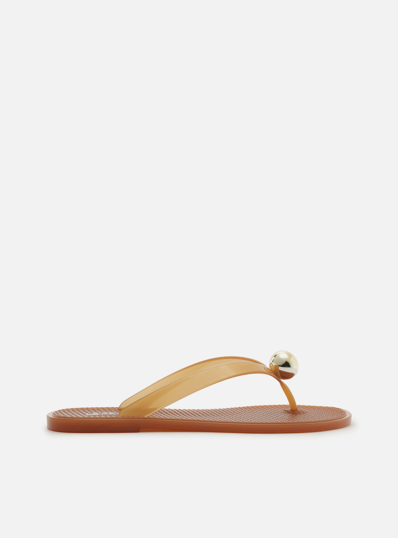 Chinelo Marrom Jelly Glow Esfera Metal — foto 3