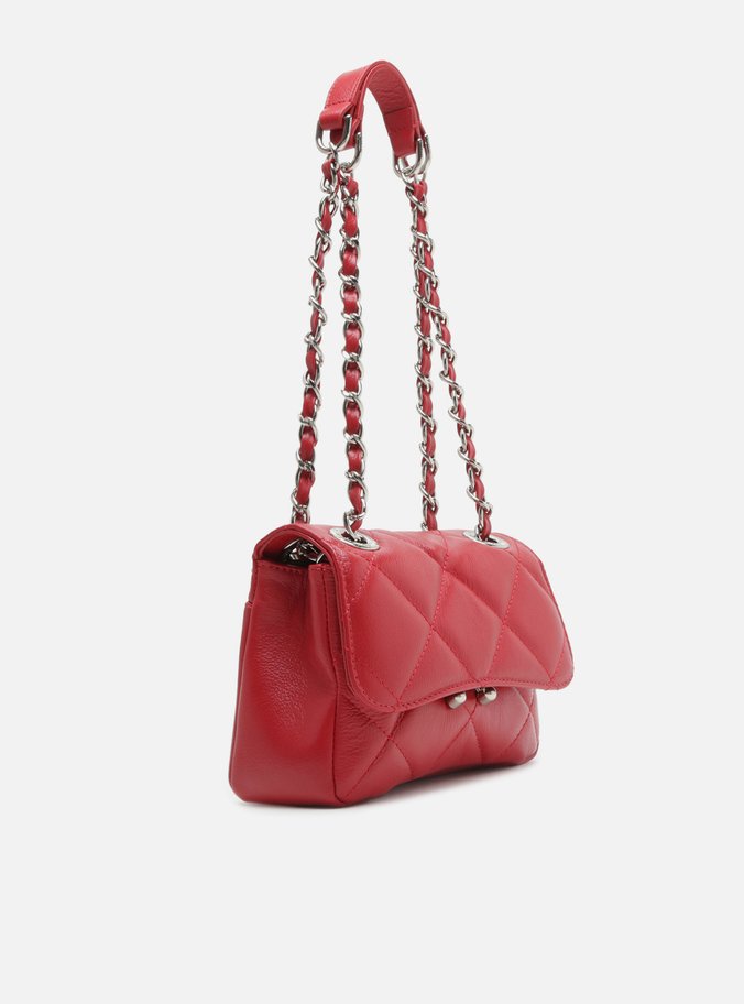 Bolsa Tiracolo Vermelha Couro Mizz Pequena