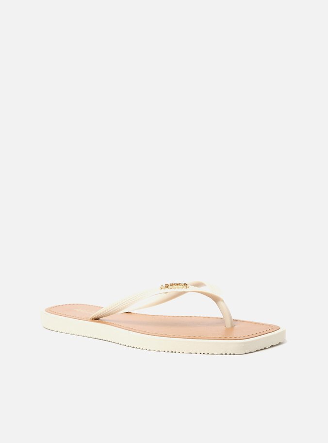 Chinelo de Dedo Off-White Bico Quadrado Brizza