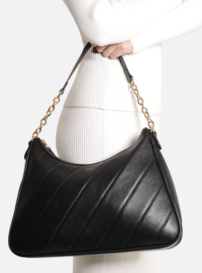 Bolsas Hobo Preta Grande Corrente